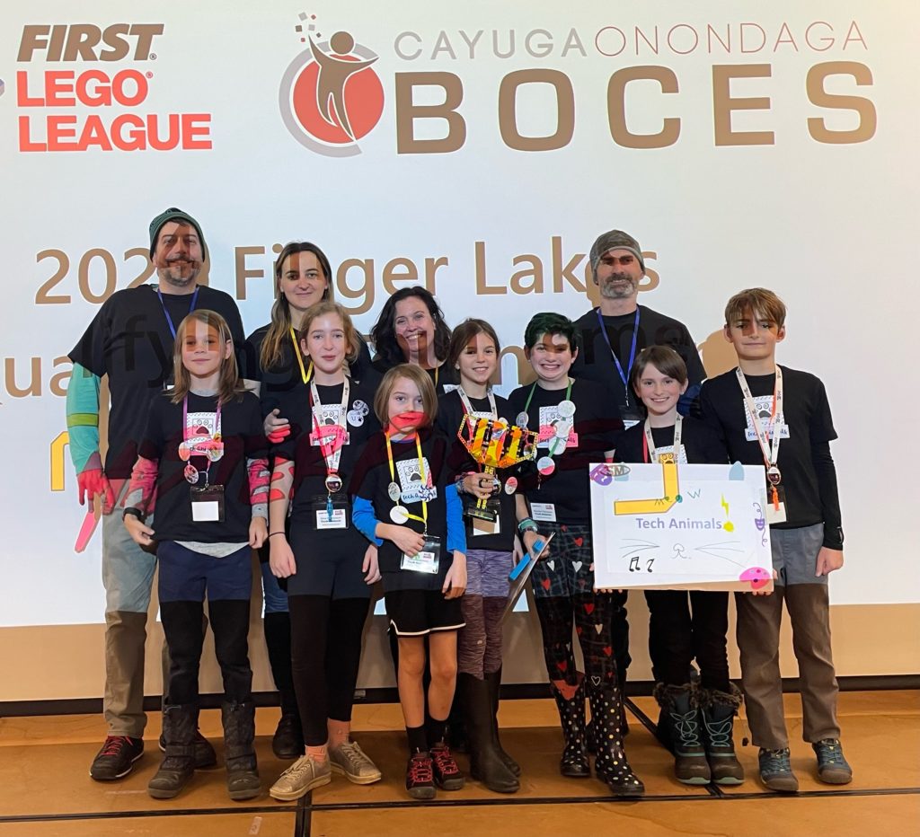 The Elementary Robotic Team Wins First Place at First Lego League Competition